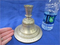 old hand etched candle holder - india