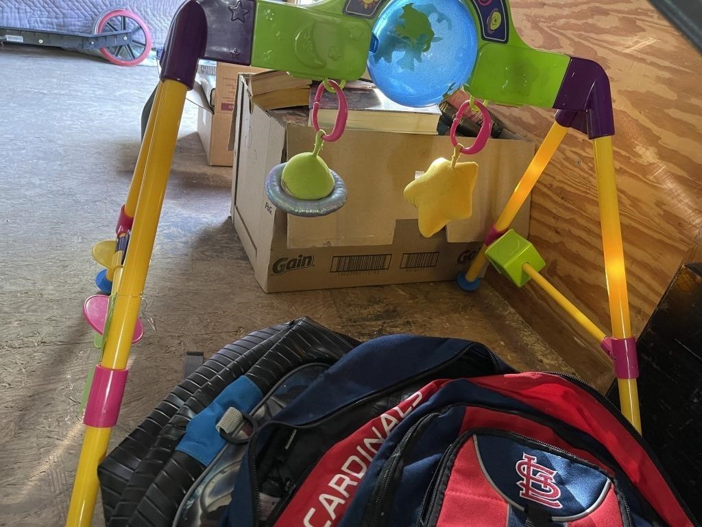 Several Back Packs & Baby Toys