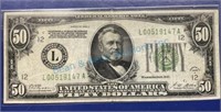 1928A $50 note, redeemable in gold