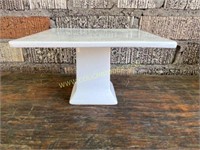 Pretty square white dessert pedestal