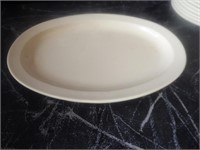 Bid X 12: 13" Oval Off White Platter
