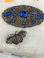 Vntg Jewelry  - Brooch & Butterfly Pin