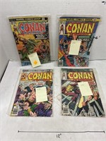 4 Comic Books - Conan - 1976 Marvel Comics Group