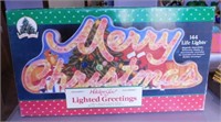 Lighted Merry Christmas sign in box