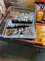 Collection of jewelry w/sterling rings