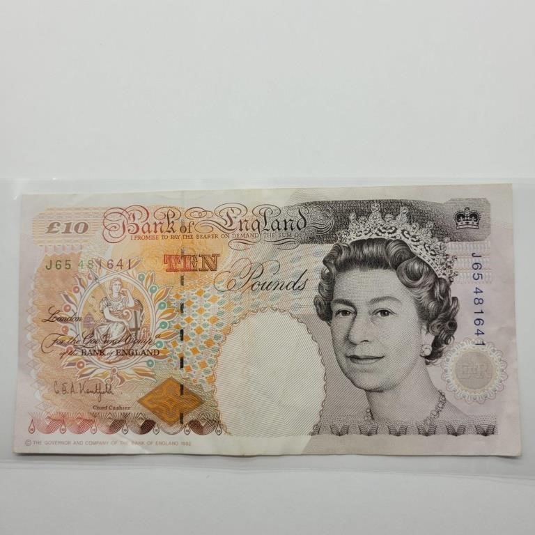 1992 ENGLAND 10 POUND NOTE