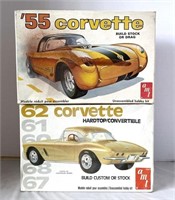 Two AMT Corvette Model Kits with Boxes