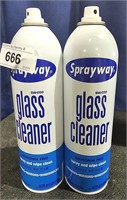 2 Spray Cans Sprayway Glass Cleaner