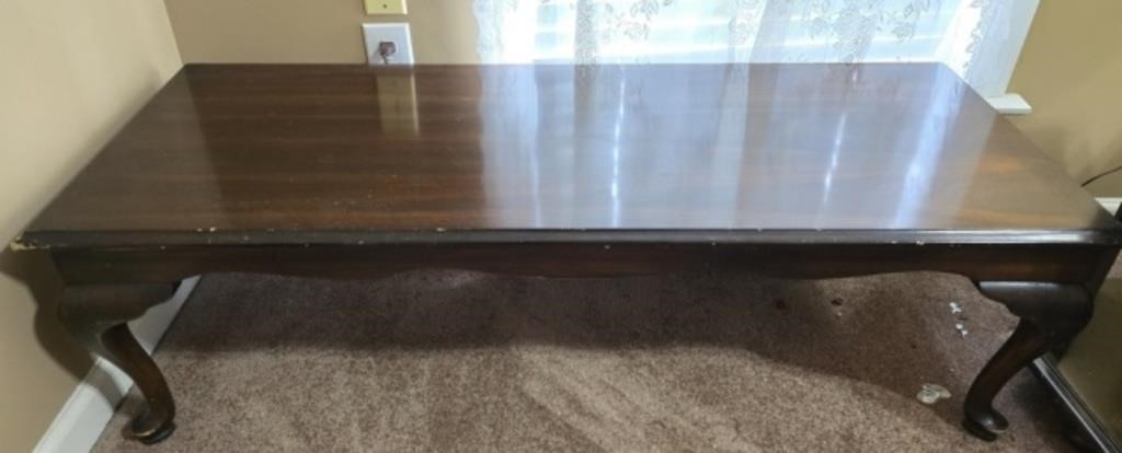 Wooden Queen Ann Style Coffee Table AS IS