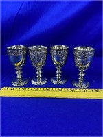 4pc silver plate cordials