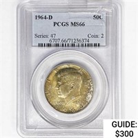 1964-D Kennedy Half Dollar PCGS MS66