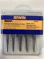 New Irwin Straight Flute Extractor Set