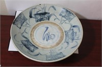 A Large Chinese Blue and White Bowl or Charger