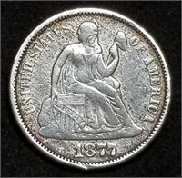 1877 Seated Liberty Silver Dime