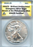 2020 Silver Eagle ANACS Brilliant Uncirculated -