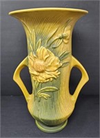 Roseville Pottery Peony Double Handle Vase