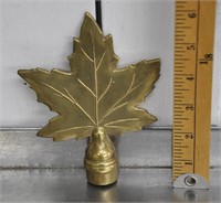 Brass maple leaf  flag pole topper