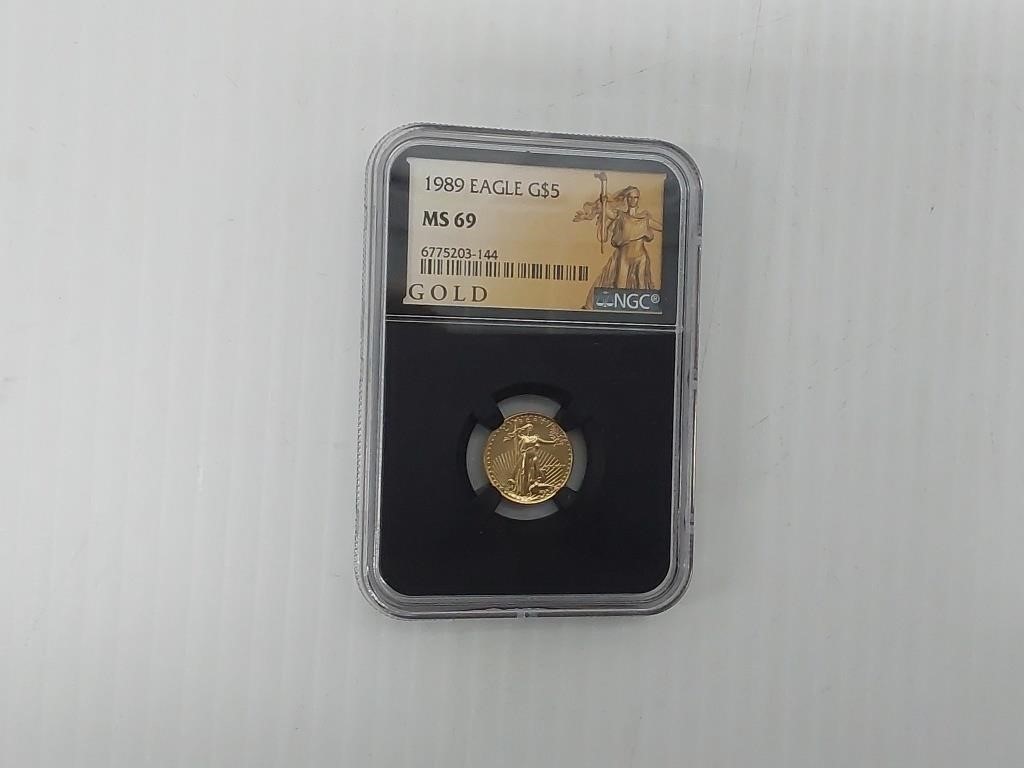 1989 MS-69 $5.00 Eagle 1/10th oz fine gold coin