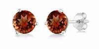 Natural 3.50 ct Pyrope Garnet Stud Earrings