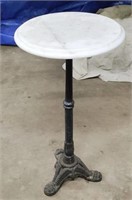 Round Marble Top Table, Metal Stand,