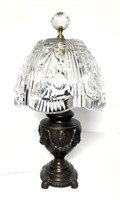 Crystal Shade Accent Lamp on Bronze Base