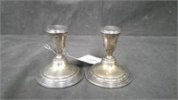 2 TOWLE STERLING CANDLE HOLDERS