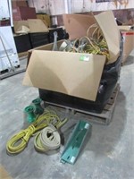 Box of Extension Cords, Slings, and Shackles-