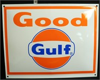 Porcelain Good Gulf sign