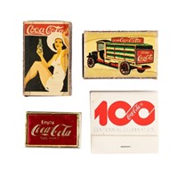 (4) Coca-Cola Memorabilia Matchbooks incl. Centenn