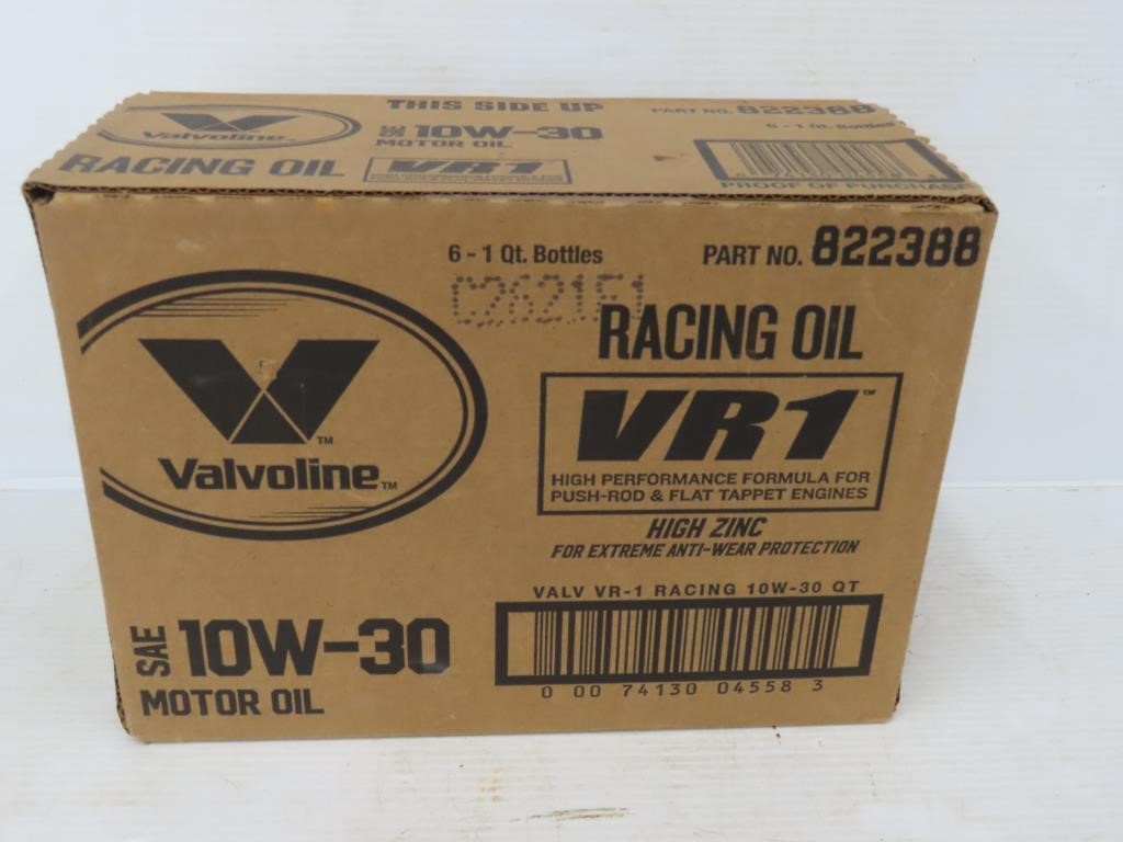 6 Qts. Valvoline VR-1 Racing Oil