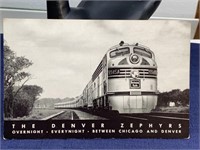 20th century train post card unused