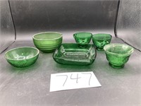 Vintage Green glassware