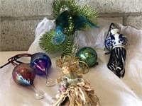 Blown Glass Ornaments, Doll Ornament, etc.