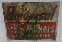 Metal Universal milkers sign