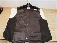 Leather vest 3xl new