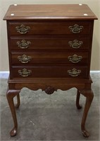 VTG. QUEEN ANNE STYLE CHERRY SILVER CHEST