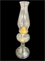 Antique Victorian Glass Banner Oil Kerosene Lamp
