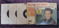 Lot of 5 ELVIS PRESLEY JUKE BOX 45 RECORDS