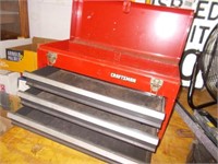 Steel Craftsman Tool Box, 21 1/2"Lx8 1/2"Dx12"H