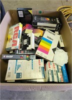 Box of Nascar VHS tapes