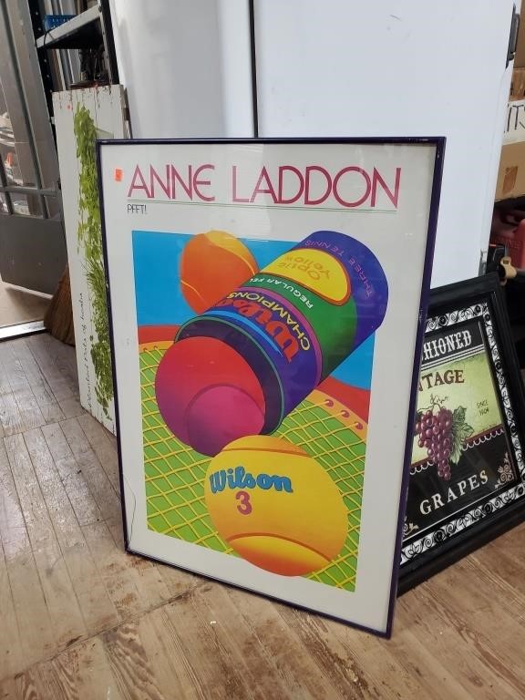 Anne Laddon Tennis Ball Poster & Grapes Print