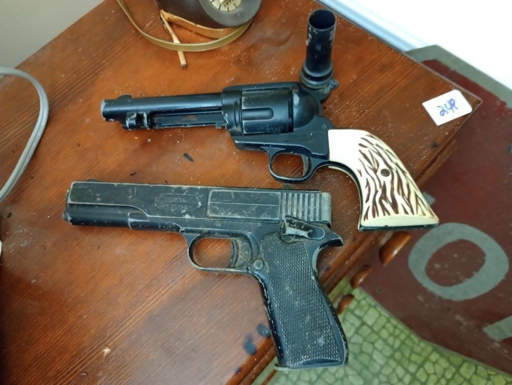 A Hahn 45 bb gun (missing pieces) and a Marksman