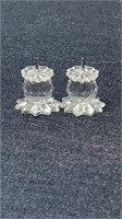 Pair Of Swarovski Crystal Candle Holders 1.5"