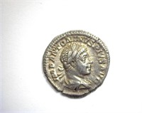 198-217 AD Caracalla AU AR Denarius