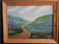 Impressionistic Oil Painting of Bluebonnets