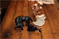 Vintage Bull and matador figurines