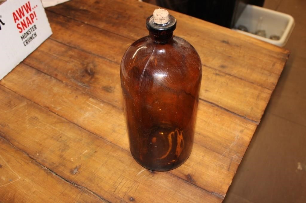 Vintage amber glass jug