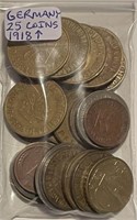 Germany 25 Coins 1918 & Up