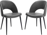 Moderion Set of 2 Upholstered Dining Chairs - Grey