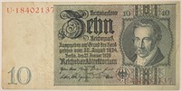 1924 German 10 Reichsmark Banknote